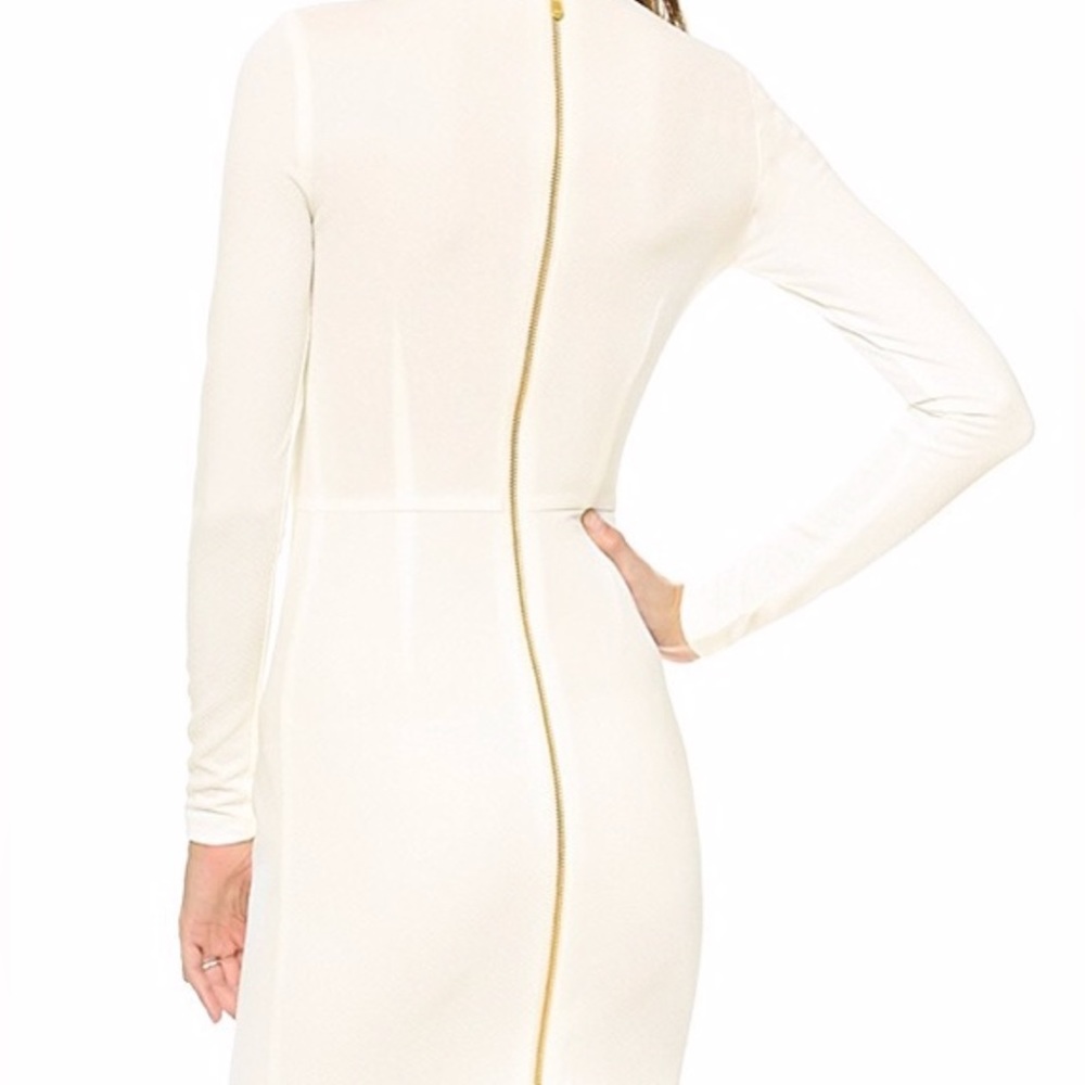 NWOT White 5th & Mercer dress. Size 12 textured zip long sleeve dress- NEW